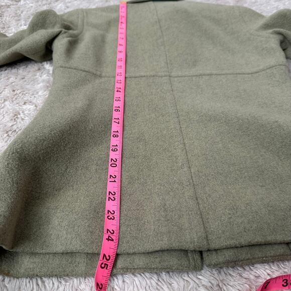 Vintage Green Wool Classiques Entier Small Collared Professional Full Zip Jacket - Picture 9 of 10